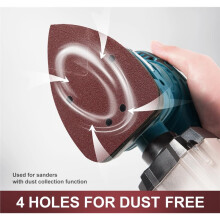 Mouse Sander Pads 30-Piece 80 Grit Mouse Sanding Pads 4 Holes Detail Sander Pad Hook and Loop Sandpaper for Mouse Sander