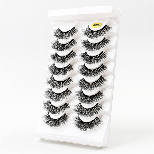 8 Pairs DD Curl False Eyelashes – Natural Volume, Curly Thick 8D Lashes, Dramatic Cat-Eye Wispy Style Multipack 2