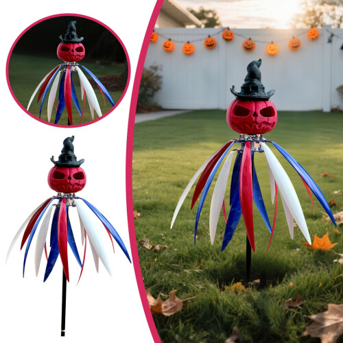 Διακόσμηση εξωτερικής αυλής με κολοκύθα Halloween Wind Spinner 1