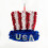 Patriotic Hat Wreath Plastic Front Door Decor 5
