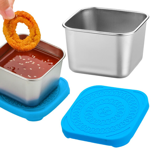 Leakproof Plastic Snack Boxes with Silicone Lids, Stackable, Compatible with Kids' Lunch & School Use 1