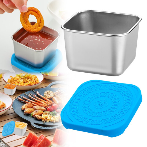 Leakproof Plastic Snack Boxes with Silicone Lids, Stackable, Compatible with Kids' Lunch & School Use 2
