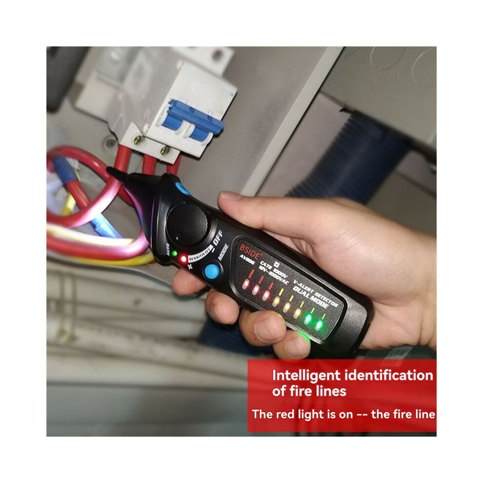 Bside Professional Test Pencil Non-Contact Voltage Detector Tester Live/Phase Breakpoint Ncv Continuity Detector 6032194945007