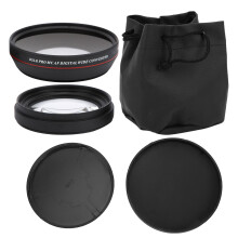Professional HD Wide Angle Lens with Macro Option, 0.45X Lens Made from Alloy and Optical Glass with Manual Focus and Enhanced Light Transmission