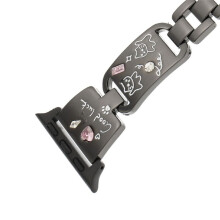 Armband für , für , für Uhrenarmband 40/41/42MM Damen Mädchen Niedlich Stilvoll Diamantband Metall Sternenlichtfarbe
