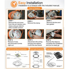 619818Z LED Light Engine Board Kit Ersättning för IntelliBrite 5G Färg LED Pool Light Efter 2009