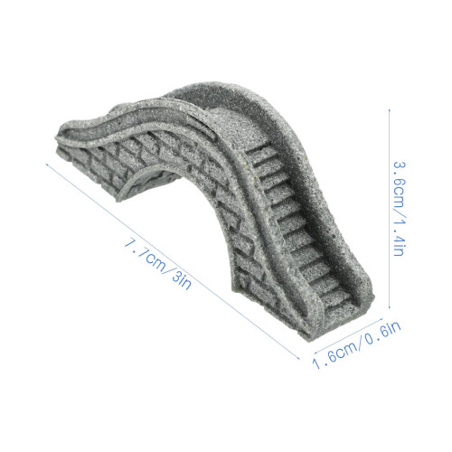 2Pcs Simulation Bridge Decors Grey Miniature Garden Stone Bridge 1