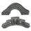 2Pcs Simulation Bridge Decors Grey Miniature Garden Stone Bridge 5