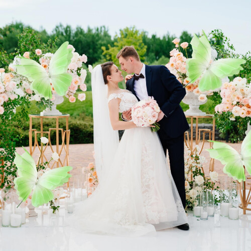 Butterfly Mesh Flower Window Decoration 1 pcs 1