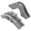 2Pcs Simulation Bridge Decors Grey Miniature Garden Stone Bridge 7