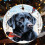 Black Lab Christmas Ornament Red Bird Design 3 Inch Flat 4