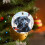 Black Lab Christmas Ornament Red Bird Design 3 Inch Flat 7