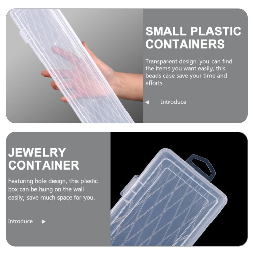Transparent Plastic Small Tools Storage Box with Hanging 1