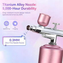 Airbrush Kit with Compressor Portable Airbrush Kit High-Pressure Non-Clogging Air Brush Set Cordless Rechargeable