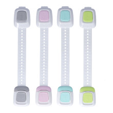 Serrature di sicurezza per armadietti per bambini senza foratura con cinghie flessibili, chiusure di sicurezza multiuso per bambini, lunghezza