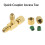 Quick Coupler Access Tee, 1/4'' SAE Valves Core Tee Adapter Brass Refrigerant with Swivel Connector 3
