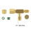 Quick Coupler Access Tee, 1/4'' SAE Valves Core Tee Adapter Brass Refrigerant with Swivel Connector 5