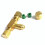 Quick Coupler Access Tee, 1/4'' SAE Valves Core Tee Adapter Brass Refrigerant with Swivel Connector 6