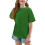 Magliette oversize da ragazza a maniche corte, larghe, con scollo rotondo, casual, estive, basic, per bambini. 2