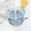 Wheat Straw Suction Plate with 3 Compartments Blue 6