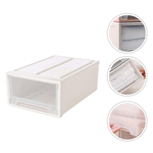1Pc Stackable Transparent Storage Box Drawer-type Clothes Shoes Organizer 1