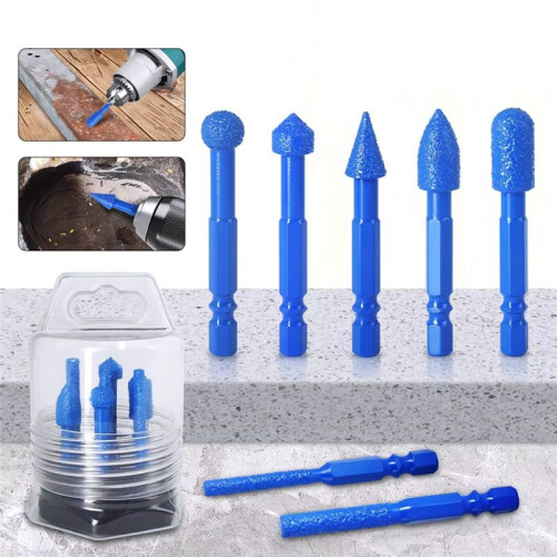 Diamond Coated Grinding Bits Set for Multi Material Finishing Rust Removal Polishing Hole Repair Mold Processing 7PCS 1