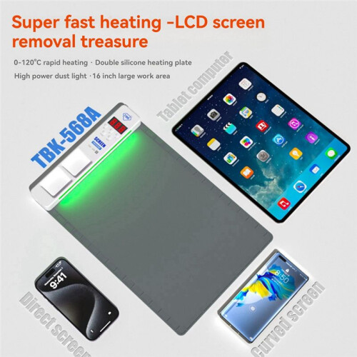 TBK Green Light Heating Pad Intelligent Temperature Controllable Heating Pad Fast Preheating Platform Pad 2