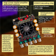 SUB1200Q Bt Amplifier Board QCC3034+ES9023 with Subwoofer Extension Digital Amplifier Board 600W X 2
