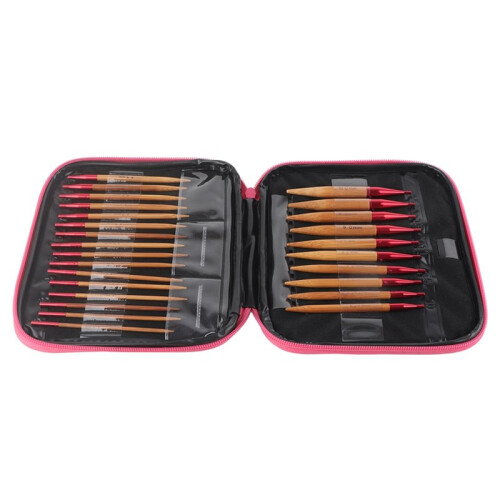 Interchangeable Knitting Needles Interchangeable Carbonized Bamboo Needles Set Aluminum Circular Knitting Needles Ring 2