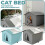 Foldable Outdoor Cat House Gray S Rainproof Insulated 7
