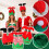 Bonnet de Père Noël à rayures rouges et noires 3