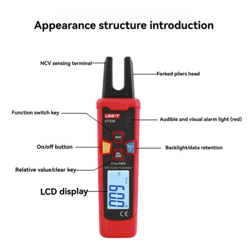 UNIT Digital Clamp Meter 60A Electrical Current Measuring Meter Automatic Measurement Multimeter Portable Measuring Meter 2