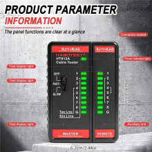 HABOTEST Network Cable Tester for RJ11 RJ45 - Essential Tool for Continuity, Phone Finder, LAN Testing