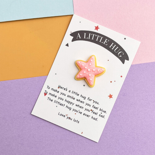 Pocket Hug Starfish Greeting Card Beige 1 Pack 2