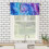 Βολάν παραθύρου Tie Dye – Ακουαρέλα σε σχήμα Boho Abstract Spiral (Μπλε/Μωβ), 54x18in, Θήκη για 3