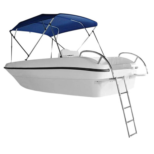 Stainless Steel Marine Ladder with Folding and Telescoping Features, Boat Accessories, 4 Step 1