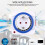 EU 24 Hours Timer  Timer Plug in Mechanical Grounded Programmable  Countdown Loop  Socket 4