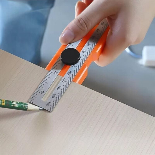 Adjustable Measuring Ruler for Woodworking - Multi-Angle, Foldable, Depth Positioning 1