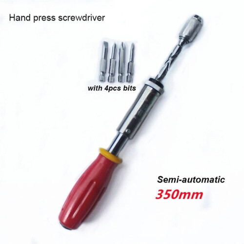 350mm Semi-Automatic Screwdriver High-Grade Ratchet Forward and Reverse Screwdriver Hexagonal Rod Hole Opener 1