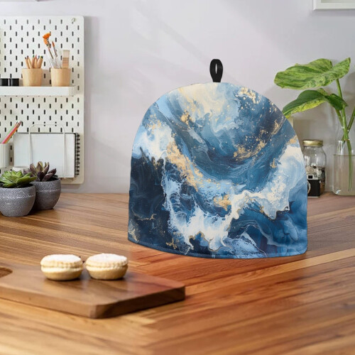 Marble Stripes Tea Cozy για τσαγιέρα – Θερμαντικό κάλυμμα με δακτύλιο κρέμασης, προστασία 2