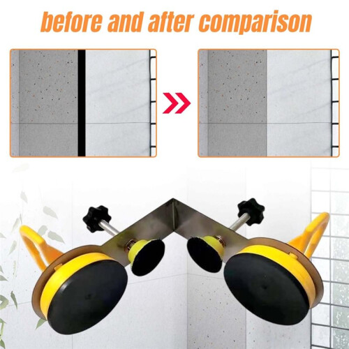 Seam Setter 90Degree Connection Tool with Suction Cup Angle Adjustable Useful Common Tool for Ceramic Stone Glass
