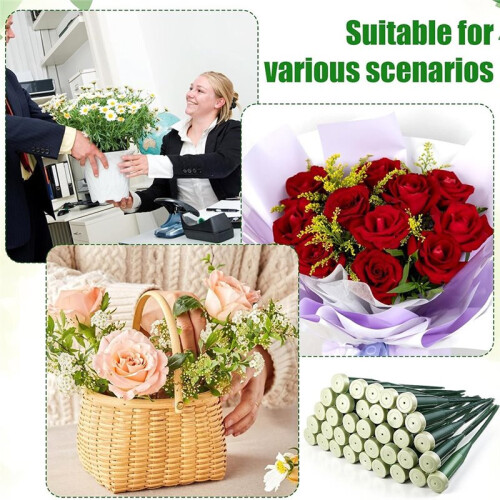 150 St 15 cm Vattenrör med Gummihattar för Blomsterarrangemang 2