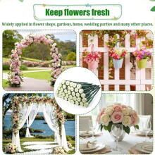 150 Tubes Ă Eau Floraux de 15 cm avec Bouchons en Caoutchouc pour Compositions Florales
