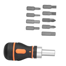 9 in 1 Adjustable Ratcheting Screwdriver Set Magnetic Nut Driver Tools Multifunctional Repair Hand Screwdriver