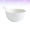 Korean Ramen Ceramic Serving Bowl with Handle - White 8