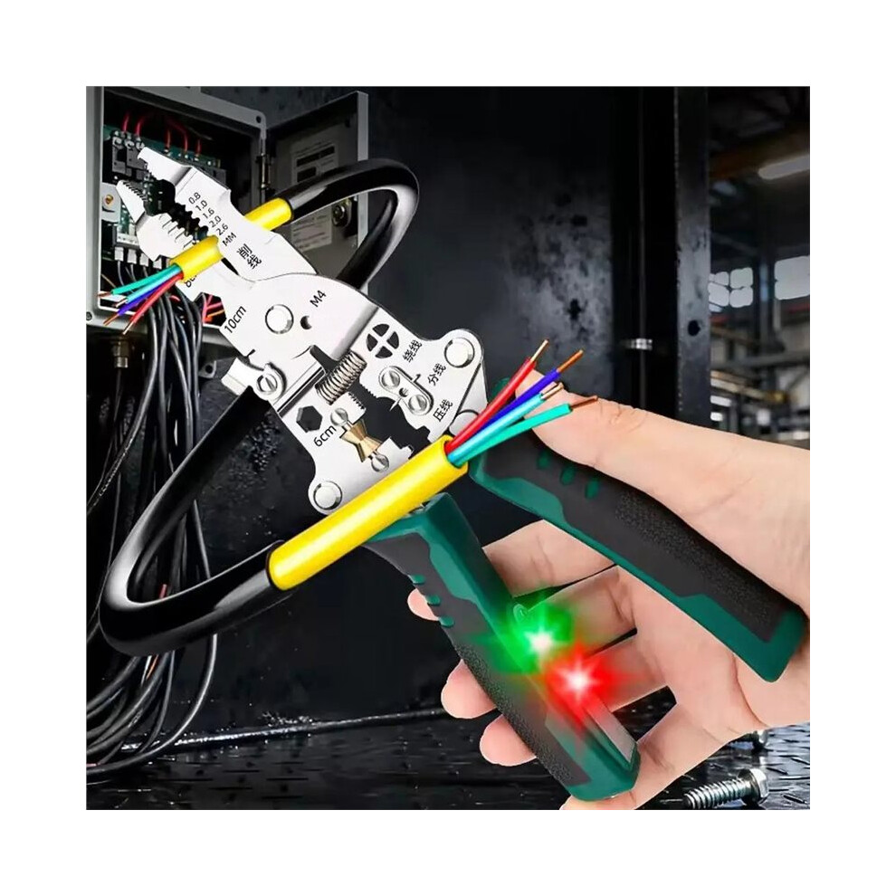 Multifunction Foldable Wire Stripping Pliers Voltage Testing Cable Cutting Pliers Wire Stripper Electrician Pliers 4712531352003