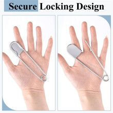 20 Pcs 5 Inch Jumbo Stainless Steel Safety Pins Large Heavy Duty Huge Strong Laundry Pins for Upholstery Sewing Quilting