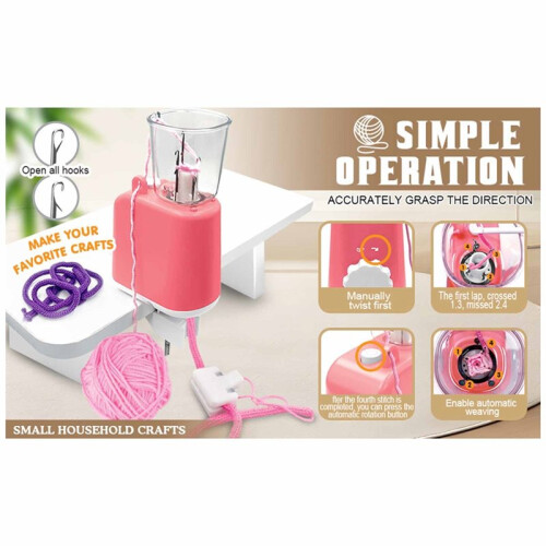 Auto Knitting Machine DIY Electric Crochet Machine Wool Yarn Knit Helper  Project 1