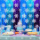 Snowflake Foil Fringe Curtains Metallic Silver Blue 1 Pair 7