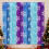 Snowflake Foil Fringe Curtains Metallic Silver Blue 1 Pair 8